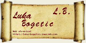 Luka Bogetić vizit kartica